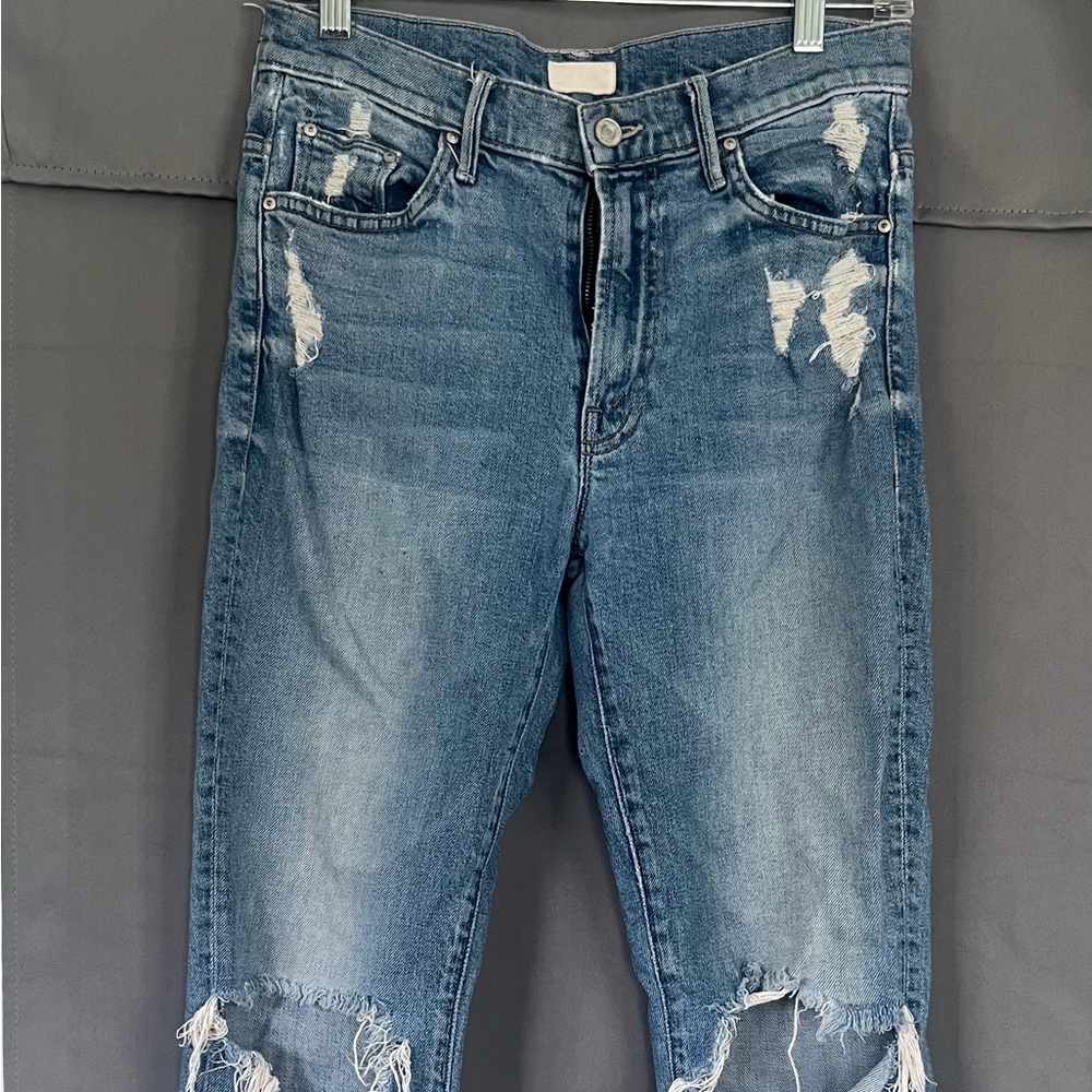 Mother Insider Crop Step Fray 28